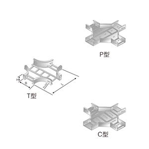 LQJ-04AT、P、C型鋁合金水平四通橋架