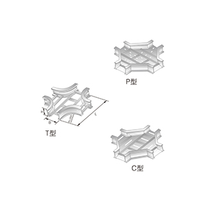 LQJ-04CT、P、C型鋁合金水平四通橋架